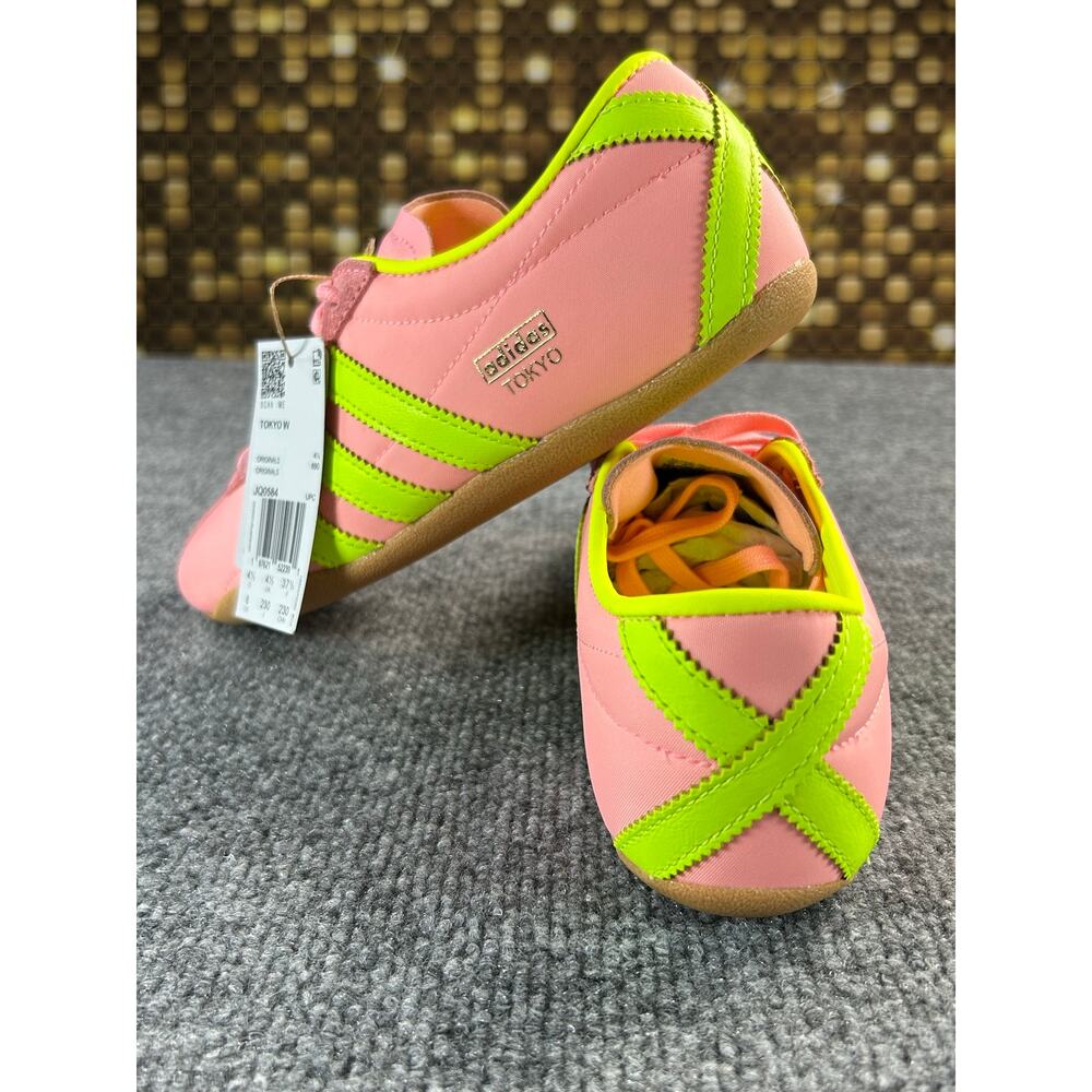 Adidas Tokyo W Pink Neon Green Gum Sneakers Women's Size 6 - Picture 2 of 12